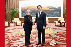 韓正會見墨西哥外長巴爾塞納