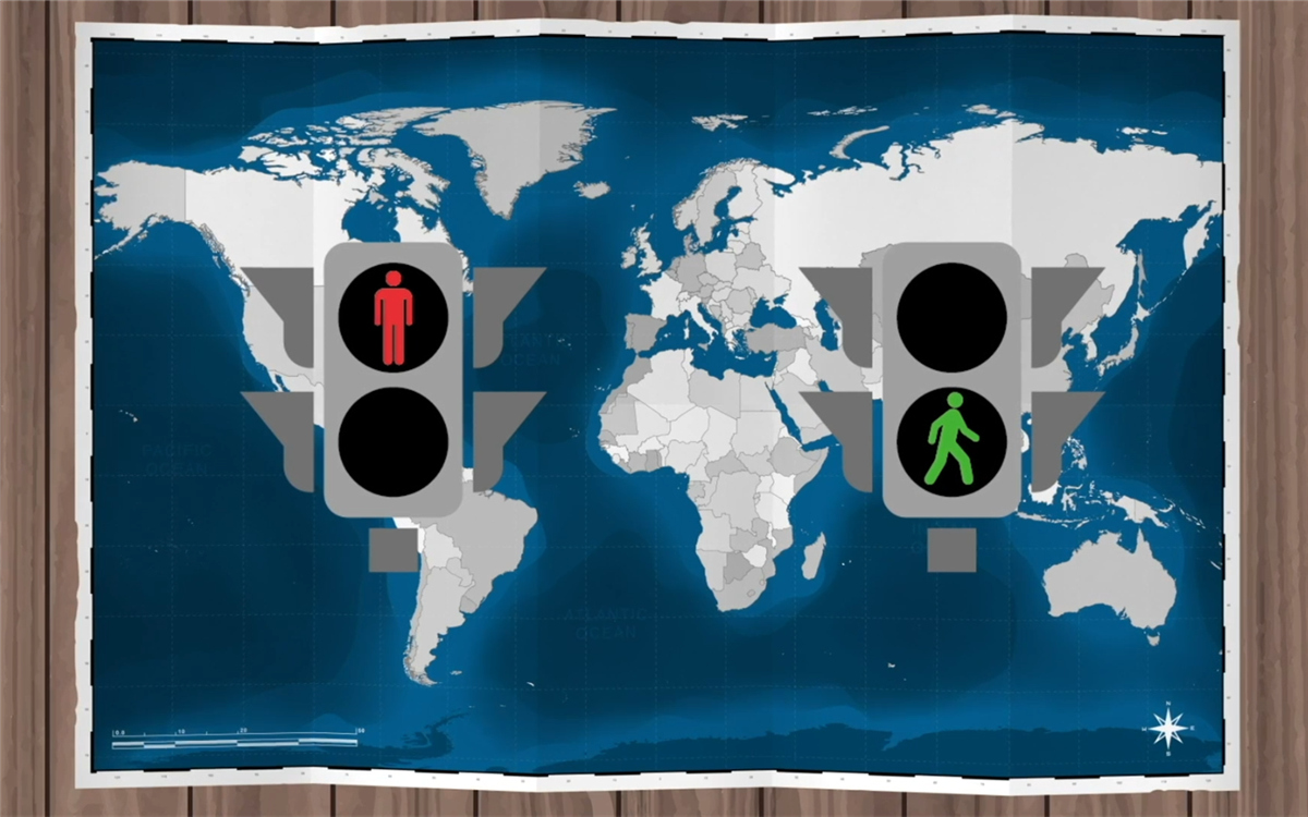 聯合國確定了紅燈停、綠燈行的規則