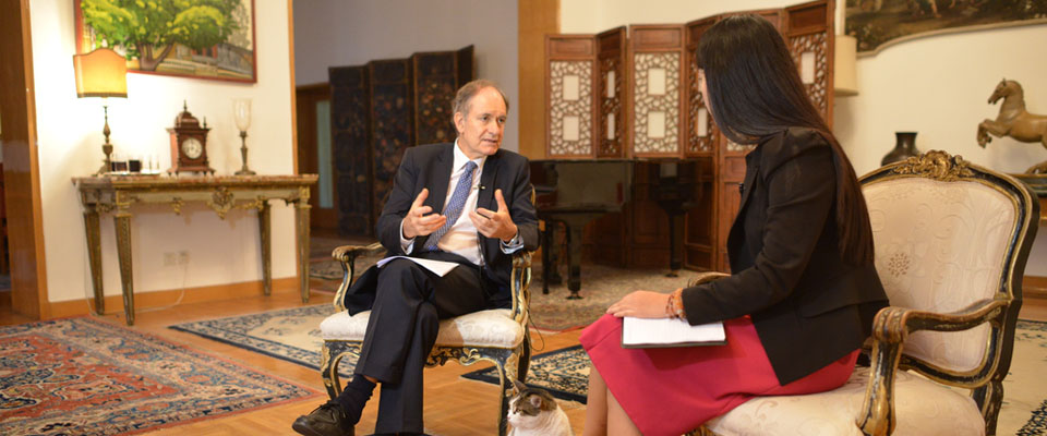 意大利駐華大使：期待中意合作更深入、更全面