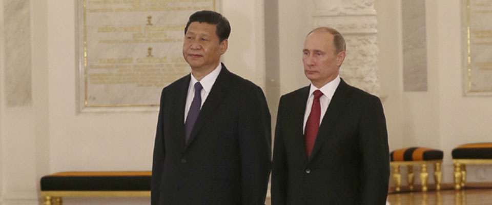 2013年3月，習近平出席普京舉行的歡迎儀式