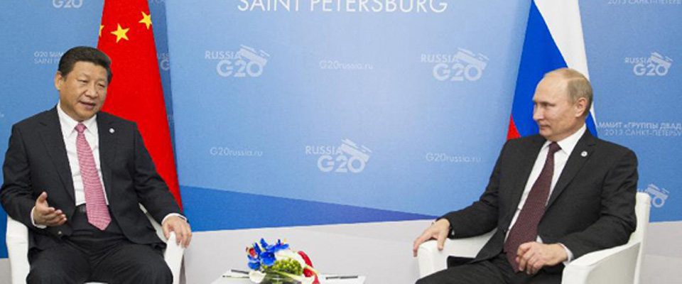 2013年9月，習近平會見俄羅斯總統普京